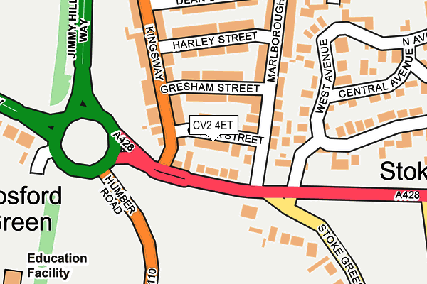 CV2 4ET map - OS OpenMap – Local (Ordnance Survey)