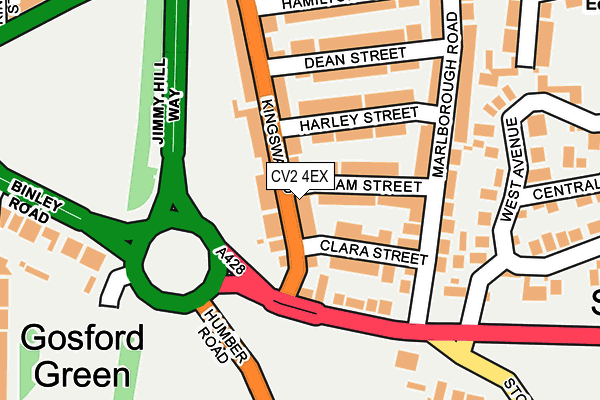 CV2 4EX map - OS OpenMap – Local (Ordnance Survey)