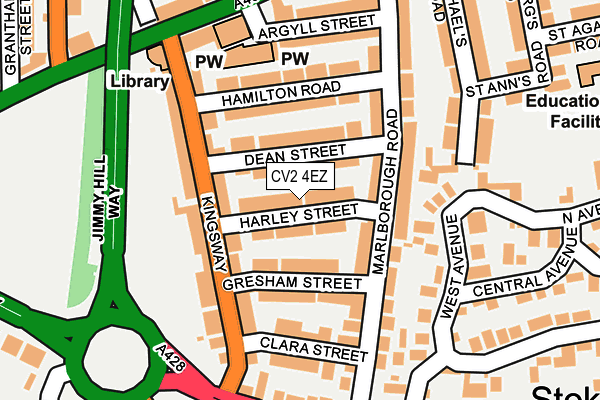 CV2 4EZ map - OS OpenMap – Local (Ordnance Survey)