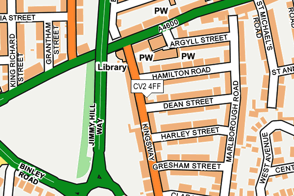 CV2 4FF map - OS OpenMap – Local (Ordnance Survey)