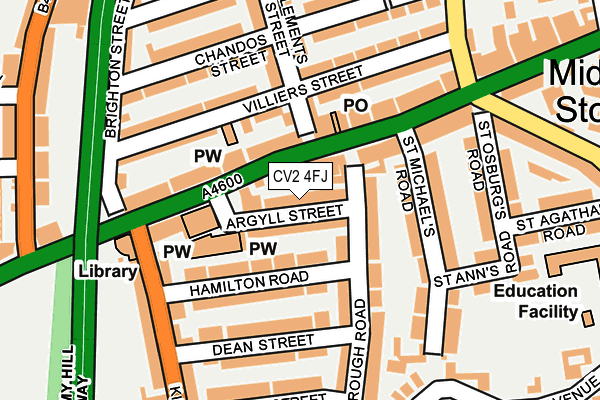 CV2 4FJ map - OS OpenMap – Local (Ordnance Survey)