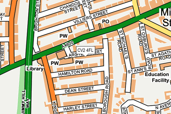 CV2 4FL map - OS OpenMap – Local (Ordnance Survey)