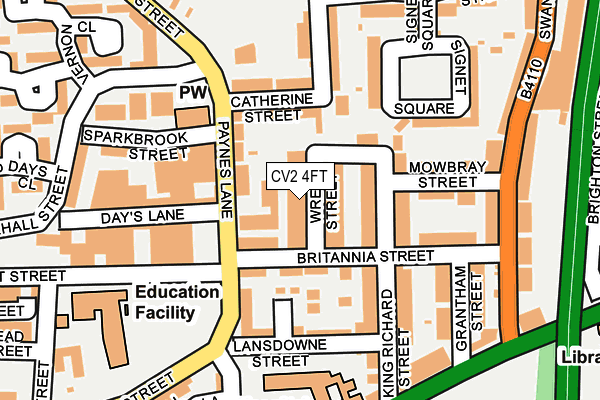 CV2 4FT map - OS OpenMap – Local (Ordnance Survey)