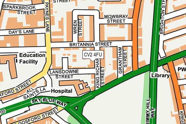 CV2 4FU map - OS OpenMap – Local (Ordnance Survey)