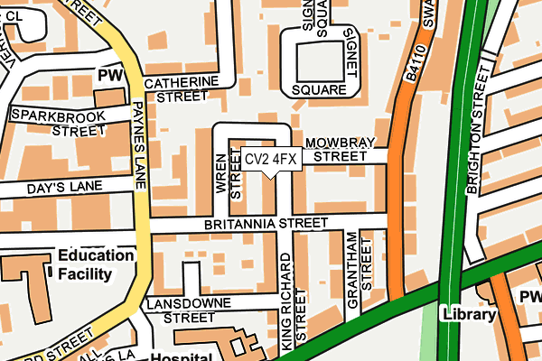 CV2 4FX map - OS OpenMap – Local (Ordnance Survey)