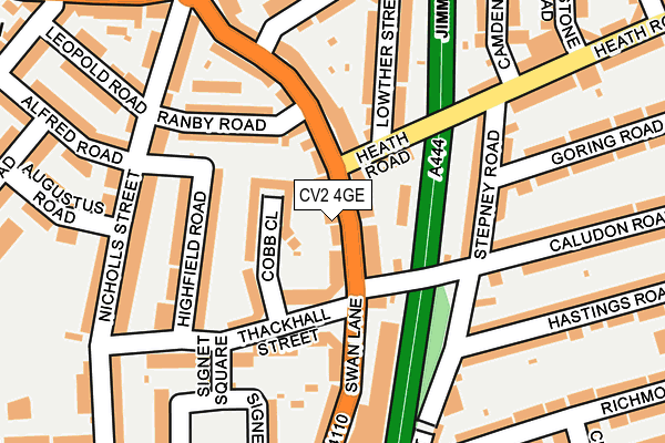 CV2 4GE map - OS OpenMap – Local (Ordnance Survey)