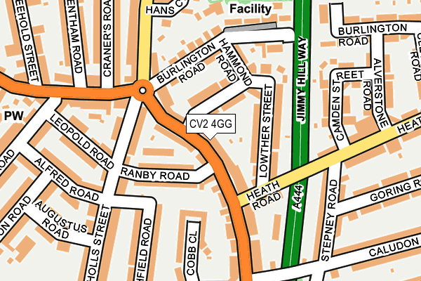 CV2 4GG map - OS OpenMap – Local (Ordnance Survey)