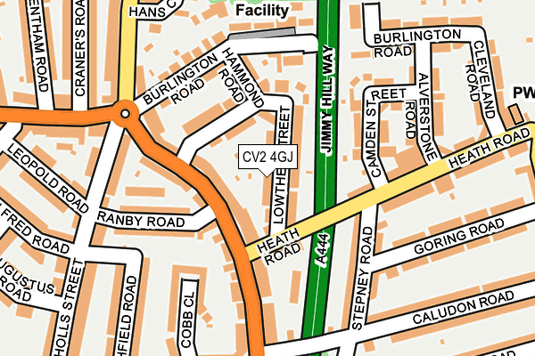 CV2 4GJ map - OS OpenMap – Local (Ordnance Survey)
