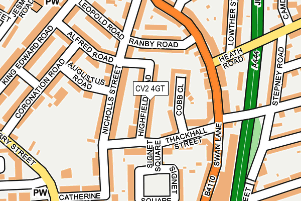 CV2 4GT map - OS OpenMap – Local (Ordnance Survey)