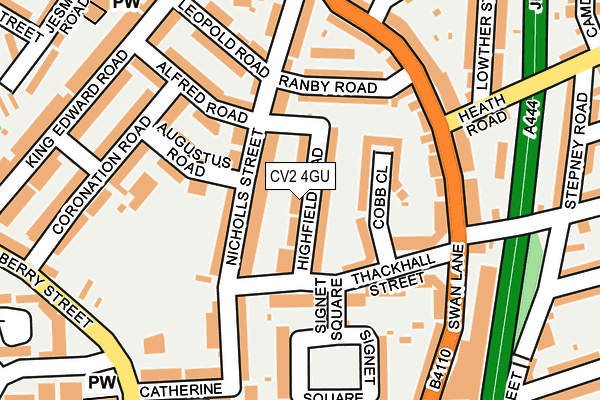 CV2 4GU map - OS OpenMap – Local (Ordnance Survey)