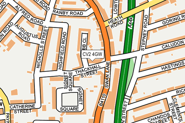 CV2 4GW map - OS OpenMap – Local (Ordnance Survey)