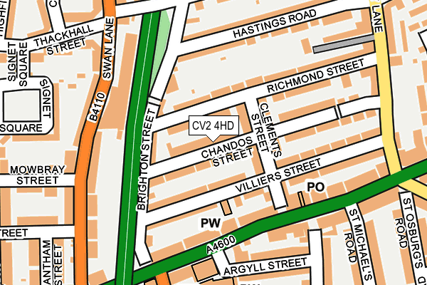 CV2 4HD map - OS OpenMap – Local (Ordnance Survey)