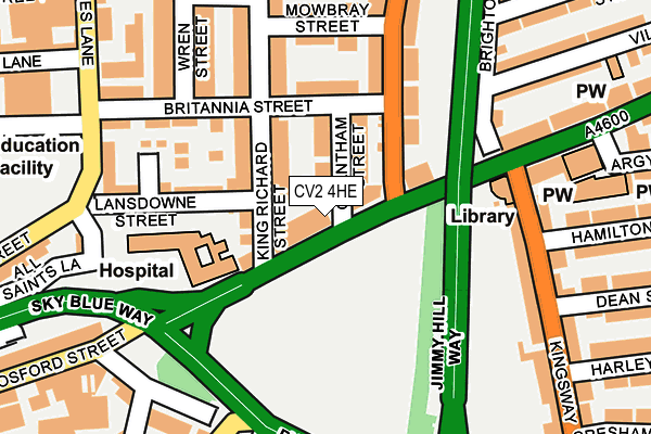 CV2 4HE map - OS OpenMap – Local (Ordnance Survey)