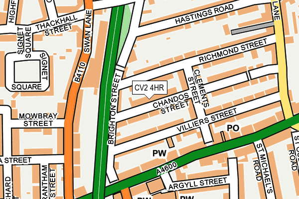 CV2 4HR map - OS OpenMap – Local (Ordnance Survey)