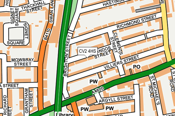 CV2 4HS map - OS OpenMap – Local (Ordnance Survey)