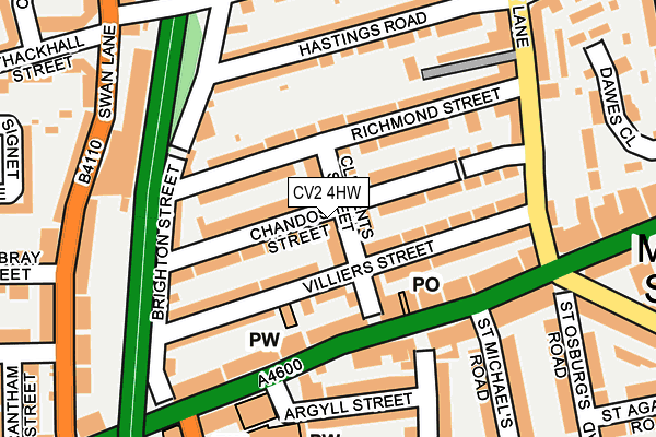 CV2 4HW map - OS OpenMap – Local (Ordnance Survey)