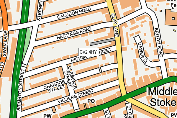 CV2 4HY map - OS OpenMap – Local (Ordnance Survey)