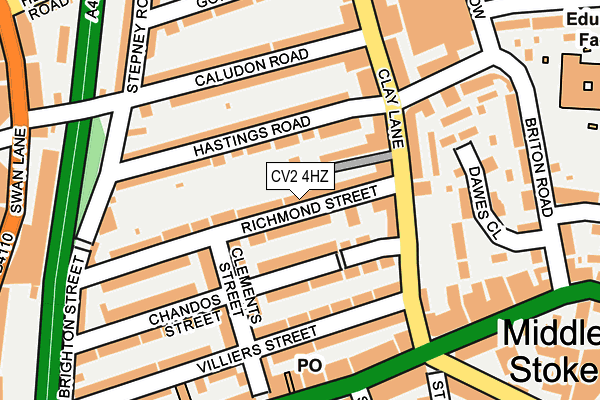 CV2 4HZ map - OS OpenMap – Local (Ordnance Survey)