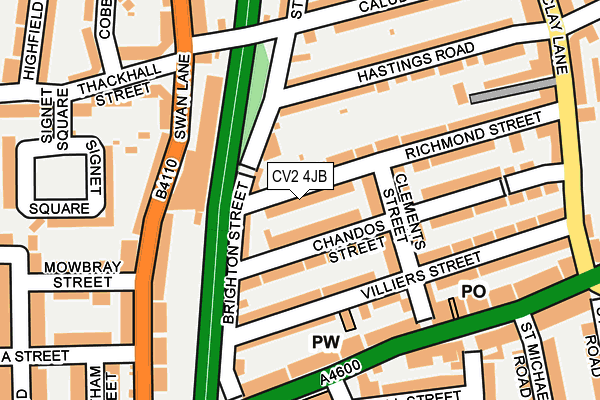 CV2 4JB map - OS OpenMap – Local (Ordnance Survey)