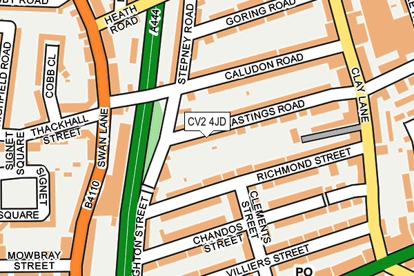 CV2 4JD map - OS OpenMap – Local (Ordnance Survey)