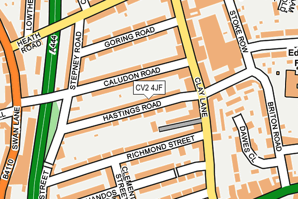 CV2 4JF map - OS OpenMap – Local (Ordnance Survey)