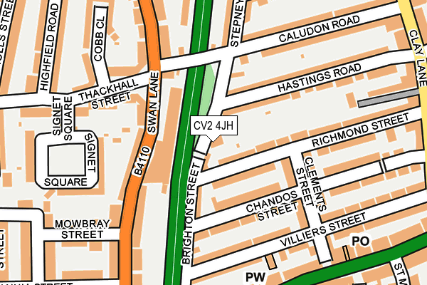 CV2 4JH map - OS OpenMap – Local (Ordnance Survey)