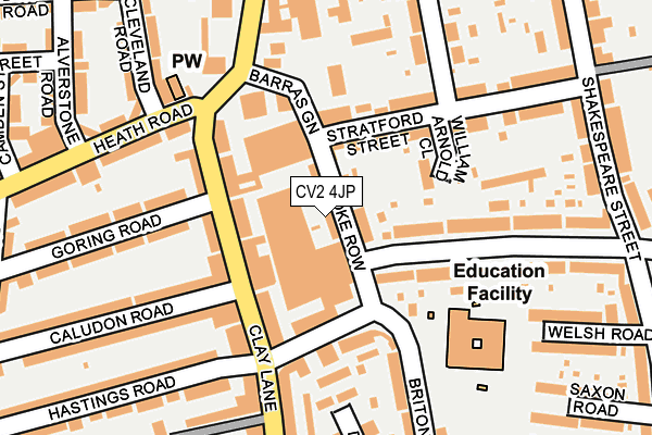 CV2 4JP map - OS OpenMap – Local (Ordnance Survey)