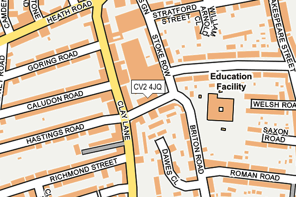 CV2 4JQ map - OS OpenMap – Local (Ordnance Survey)