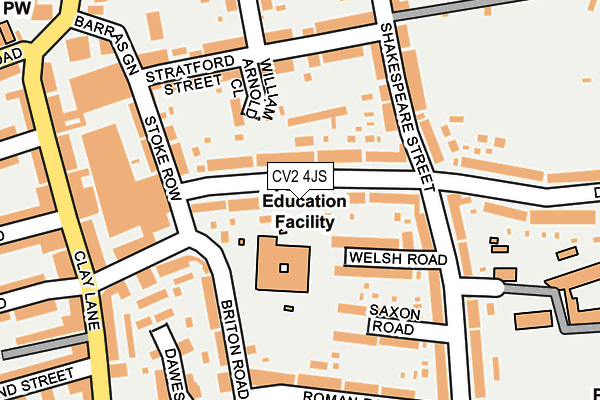 CV2 4JS map - OS OpenMap – Local (Ordnance Survey)