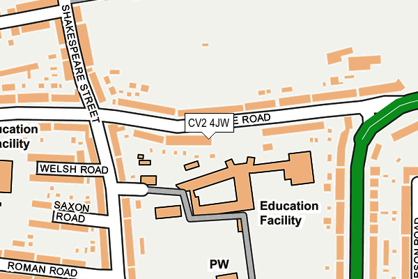 CV2 4JW map - OS OpenMap – Local (Ordnance Survey)