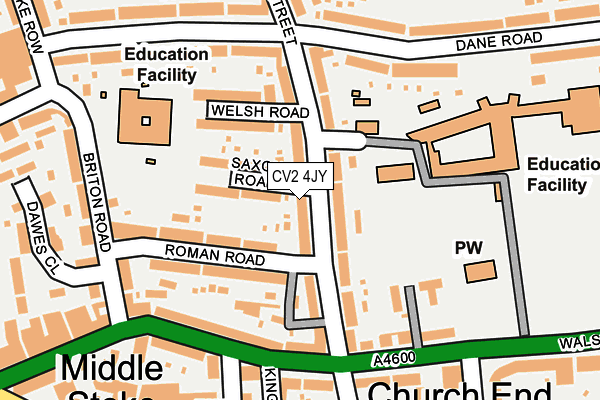 CV2 4JY map - OS OpenMap – Local (Ordnance Survey)