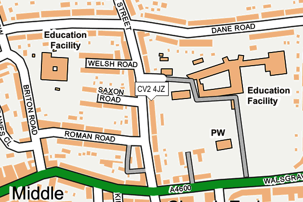 CV2 4JZ map - OS OpenMap – Local (Ordnance Survey)