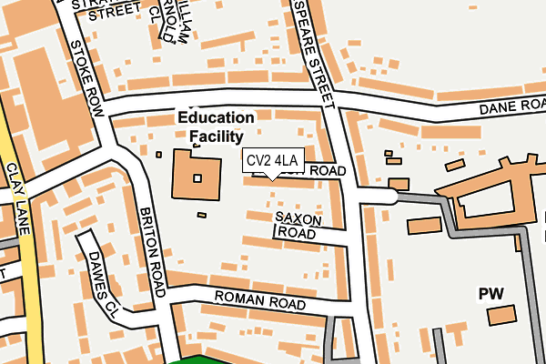 CV2 4LA map - OS OpenMap – Local (Ordnance Survey)