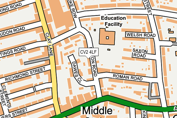 CV2 4LF map - OS OpenMap – Local (Ordnance Survey)