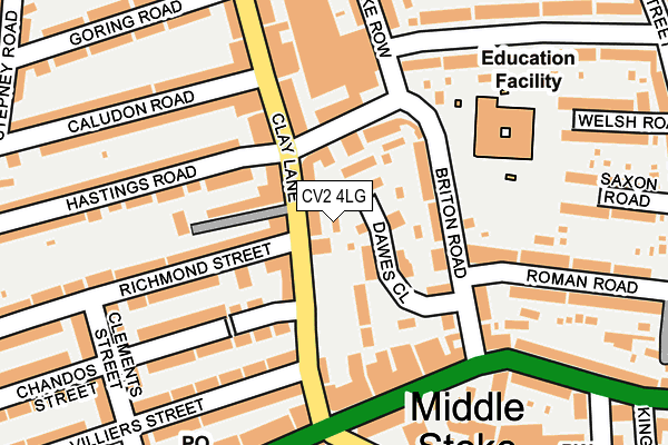 CV2 4LG map - OS OpenMap – Local (Ordnance Survey)