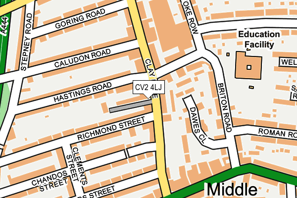 CV2 4LJ map - OS OpenMap – Local (Ordnance Survey)