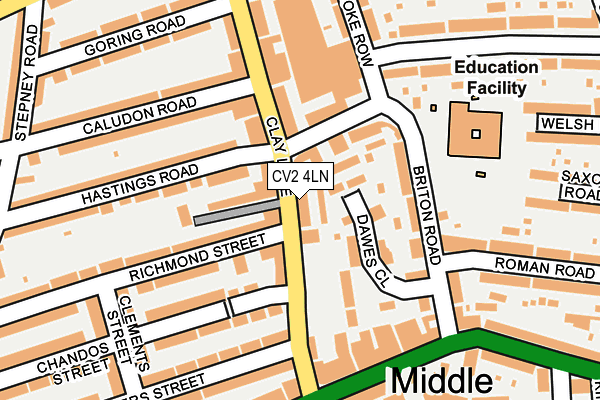 CV2 4LN map - OS OpenMap – Local (Ordnance Survey)