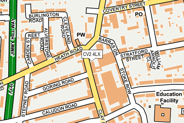 CV2 4LX map - OS OpenMap – Local (Ordnance Survey)