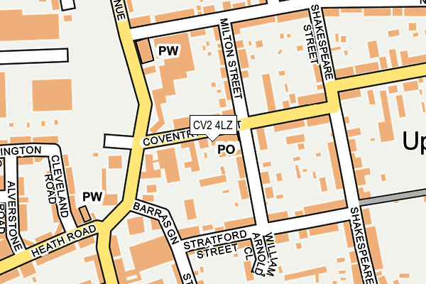 CV2 4LZ map - OS OpenMap – Local (Ordnance Survey)