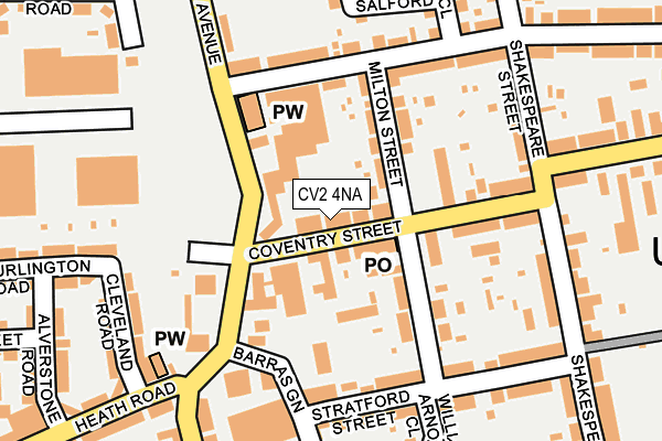 CV2 4NA map - OS OpenMap – Local (Ordnance Survey)