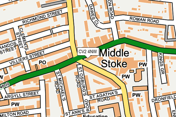 CV2 4NW map - OS OpenMap – Local (Ordnance Survey)