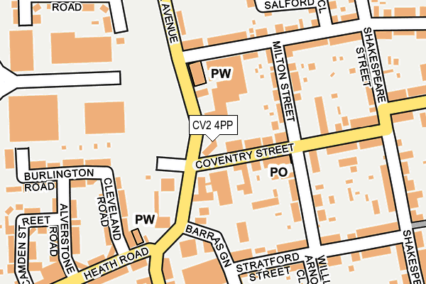 CV2 4PP map - OS OpenMap – Local (Ordnance Survey)