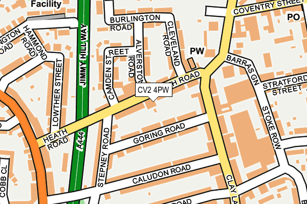 CV2 4PW map - OS OpenMap – Local (Ordnance Survey)