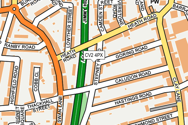 CV2 4PX map - OS OpenMap – Local (Ordnance Survey)