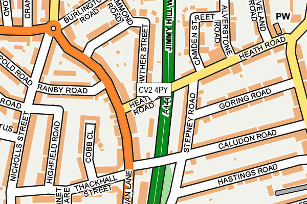 CV2 4PY map - OS OpenMap – Local (Ordnance Survey)