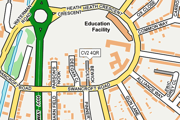 CV2 4QR map - OS OpenMap – Local (Ordnance Survey)