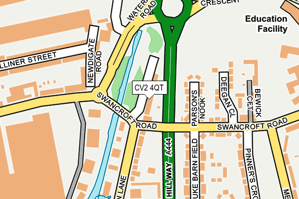 CV2 4QT map - OS OpenMap – Local (Ordnance Survey)