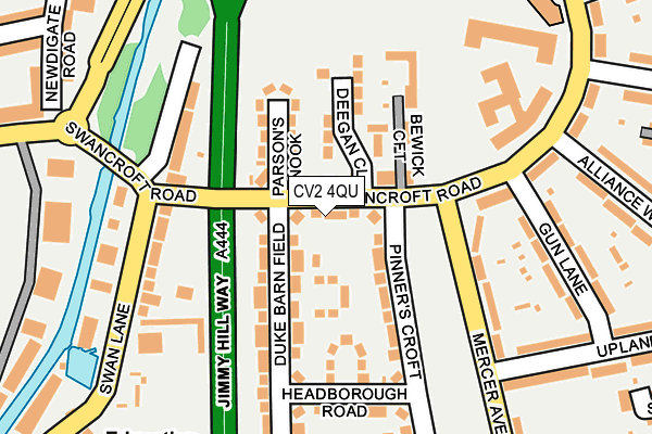 CV2 4QU map - OS OpenMap – Local (Ordnance Survey)
