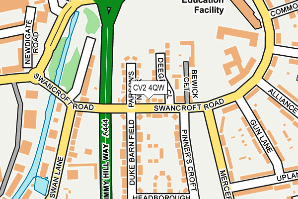 CV2 4QW map - OS OpenMap – Local (Ordnance Survey)