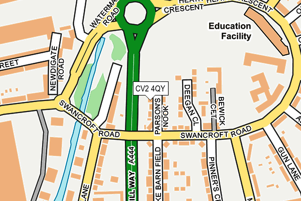 CV2 4QY map - OS OpenMap – Local (Ordnance Survey)